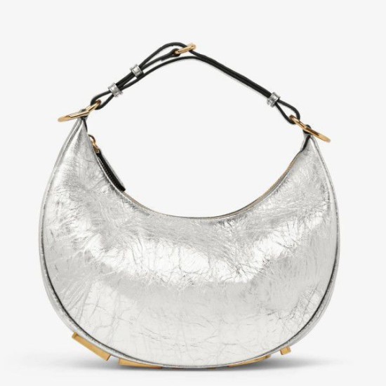 Replica Fgraphy Small Hobo Bag Silver Replica Fgraphy Small Hobo Bag Silver