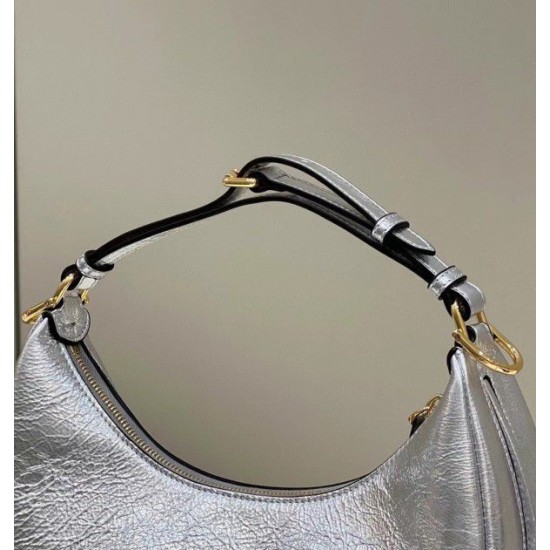 Replica Fgraphy Small Hobo Bag Silver Replica Fgraphy Small Hobo Bag Silver