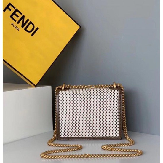 Replica Small Kan U Bag Perforated Calf White