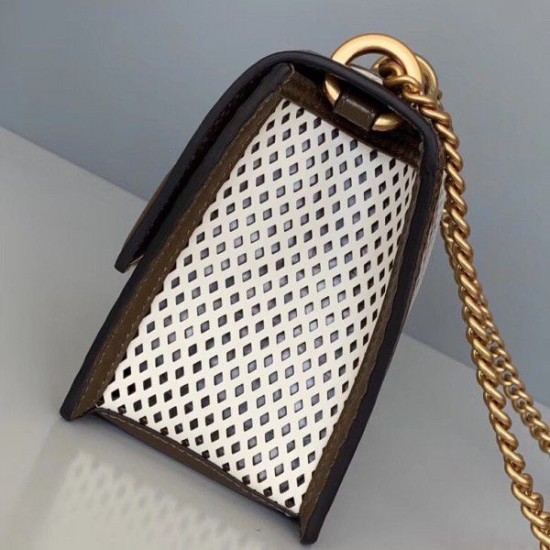 Replica Small Kan U Bag Perforated Calf White