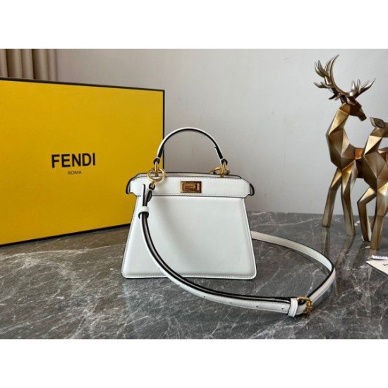 Replica Peekaboo ISeeU Petite Bag Nappa Leather White