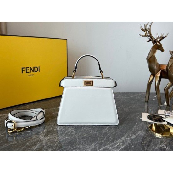 Replica Peekaboo ISeeU Petite Bag Nappa Leather White