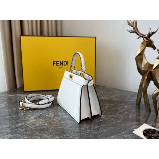 Replica Peekaboo ISeeU Petite Bag Nappa Leather White