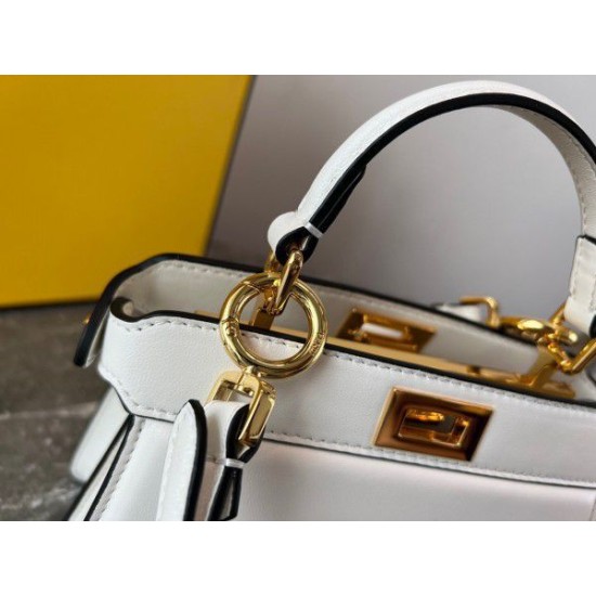 Replica Peekaboo ISeeU Petite Bag Nappa Leather White