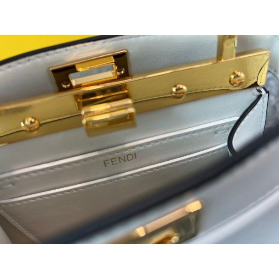 Replica Peekaboo ISeeU Petite Bag Nappa Leather White