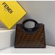 Replica Small Runaway Shopper Bag Glazed Fabric Brown