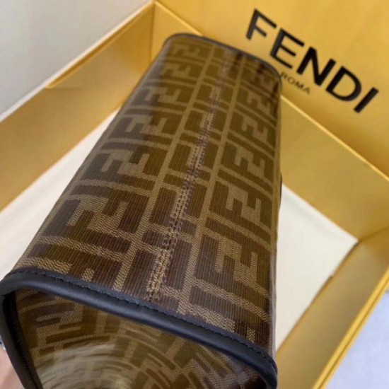 Replica Small Runaway Shopper Bag Glazed Fabric Brown