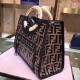 Replica FF Logo Runaway Shopper Bag Brown