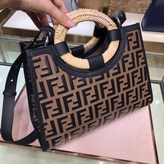 Replica FF Logo Runaway Shopper Bag Brown