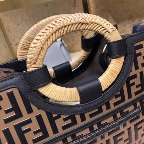 Replica FF Logo Runaway Shopper Bag Brown