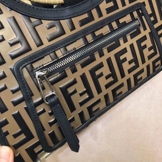 Replica FF Logo Runaway Shopper Bag Brown