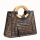 Replica FF Logo Runaway Shopper Bag Brown