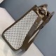 Replica Small Runaway Shopper Bag In White Perforated Calfskin