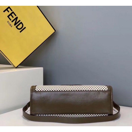 Replica Small Runaway Shopper Bag In White Perforated Calfskin