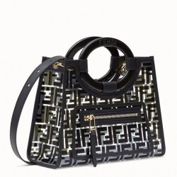 Replica Small PU Runaway Shopper Bag Black
