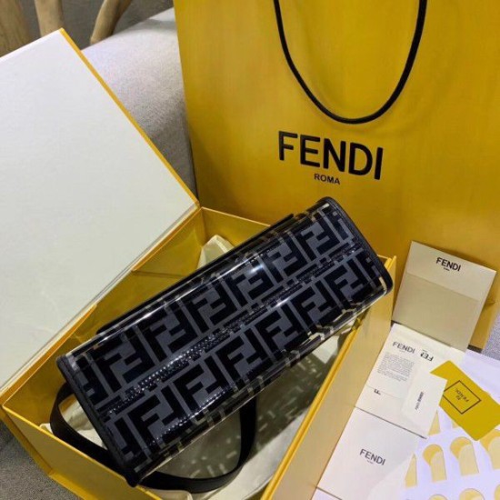 Replica Small PU Runaway Shopper Bag Black