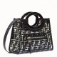 Replica Small PU Runaway Shopper Bag Black