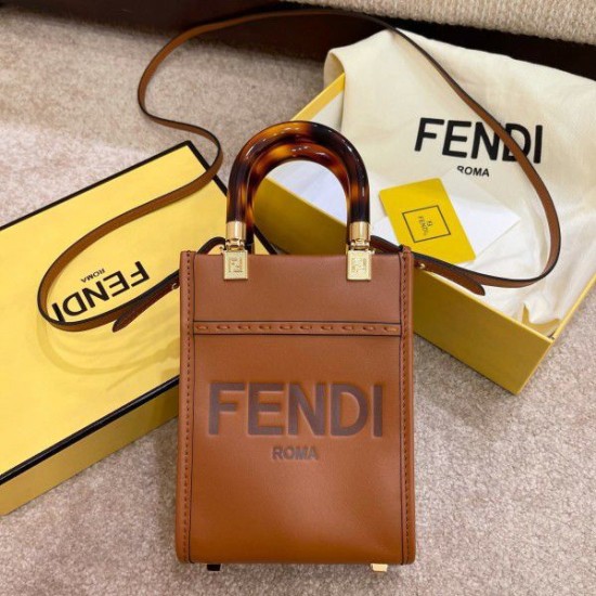 Fake Mini Sunshine Shopper Bag Brown Replica