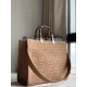 Fake Sunshine Medium Shopper FF Fabric Bag Beige Replica