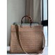 Fake Sunshine Medium Shopper FF Fabric Bag Beige Replica