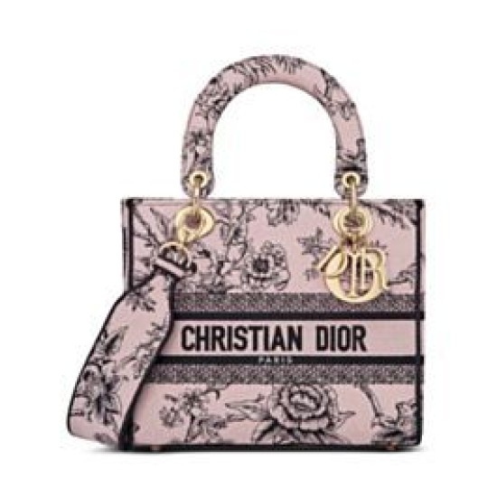 Replica Christian Dior Medium Lady D-Lite Bag Cream