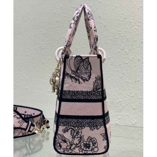 Replica Christian Dior Medium Lady D-Lite Bag Cream