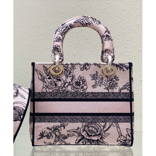 Replica Christian Dior Medium Lady D-Lite Bag Cream