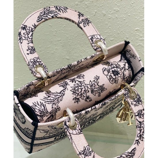 Replica Christian Dior Medium Lady D-Lite Bag Cream