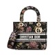 Replica Christian Dior Medium Lady D-Lite Bag Black Replica Christian Dior Medium Lady D-Lite Bag Black