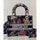 Replica Christian Dior Medium Lady D-Lite Bag Black Replica Christian Dior Medium Lady D-Lite Bag Black