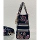 Replica Christian Dior Medium Lady D-Lite Bag Black Replica Christian Dior Medium Lady D-Lite Bag Black