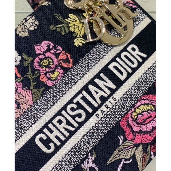 Replica Christian Dior Medium Lady D-Lite Bag Black Replica Christian Dior Medium Lady D-Lite Bag Black