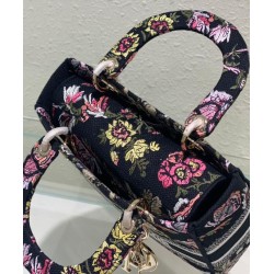 Replica Christian Dior Medium Lady D-Lite Bag Black