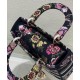 Replica Christian Dior Medium Lady D-Lite Bag Black Replica Christian Dior Medium Lady D-Lite Bag Black
