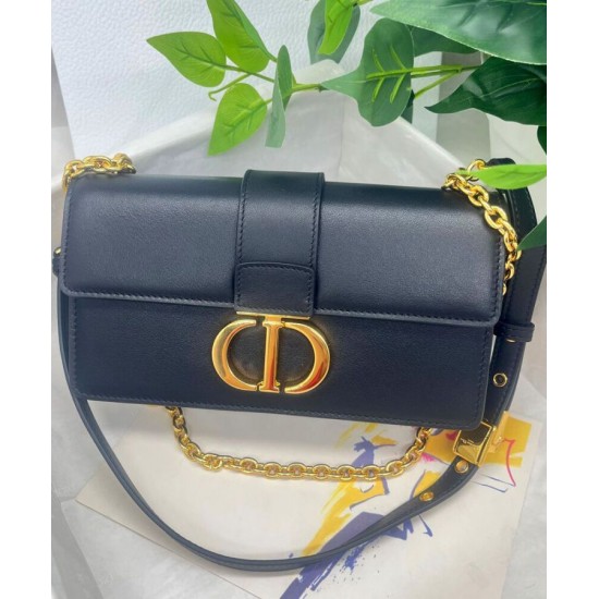 Replica Christian Dior 30 Montaigne East-West Bag With Chain Black