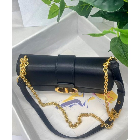 Replica Christian Dior 30 Montaigne East-West Bag With Chain Black