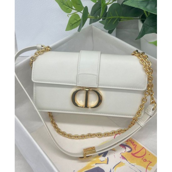 Fake Christian Dior 30 Montaigne East-West Bag With Chain Cream Replica