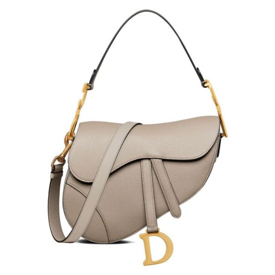 Replica Christian Dior Saddle Bag With Strap Apricot