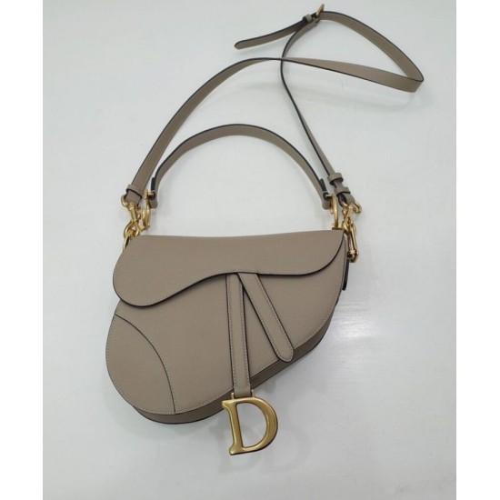 Replica Christian Dior Saddle Bag With Strap Apricot