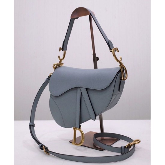 Fake Christian Dior Saddle Bag With Strap Dark Blue Replica