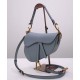 Fake Christian Dior Saddle Bag With Strap Dark Blue Replica