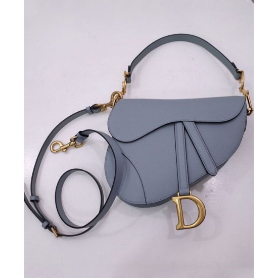 Fake Christian Dior Saddle Bag With Strap Dark Blue Replica
