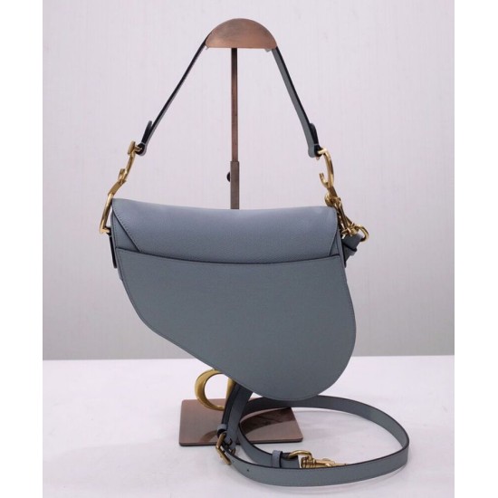 Fake Christian Dior Saddle Bag With Strap Dark Blue Replica