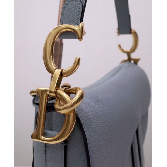 Fake Christian Dior Saddle Bag With Strap Dark Blue Replica