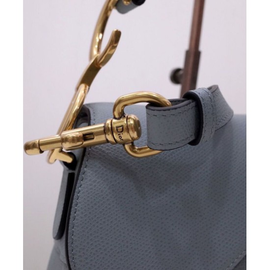 Fake Christian Dior Saddle Bag With Strap Dark Blue Replica
