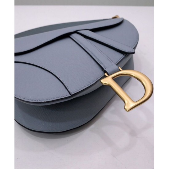 Fake Christian Dior Saddle Bag With Strap Dark Blue Replica