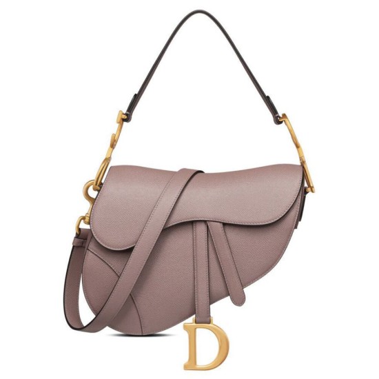 Fake Christian Dior Saddle Bag With Strap Dark Coffee Replica