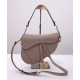 Fake Christian Dior Saddle Bag With Strap Dark Coffee Replica