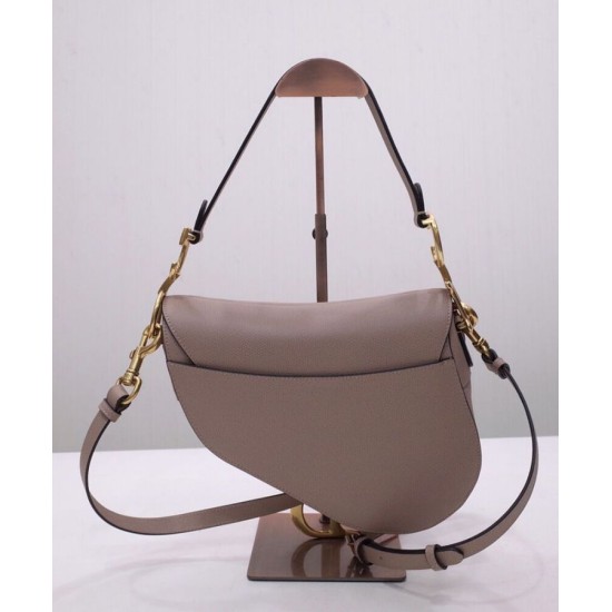 Fake Christian Dior Saddle Bag With Strap Dark Coffee Replica