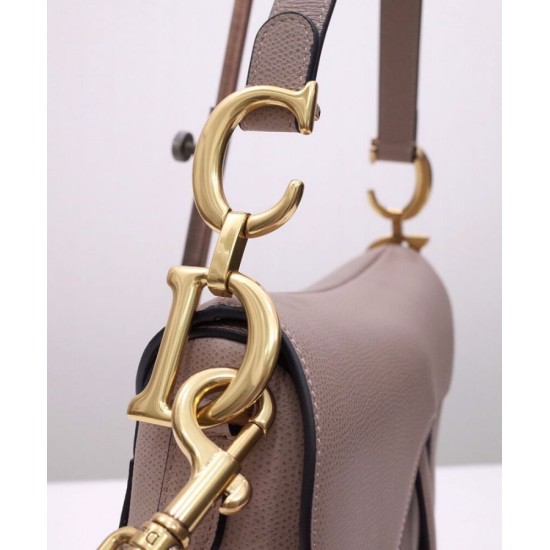 Fake Christian Dior Saddle Bag With Strap Dark Coffee Replica